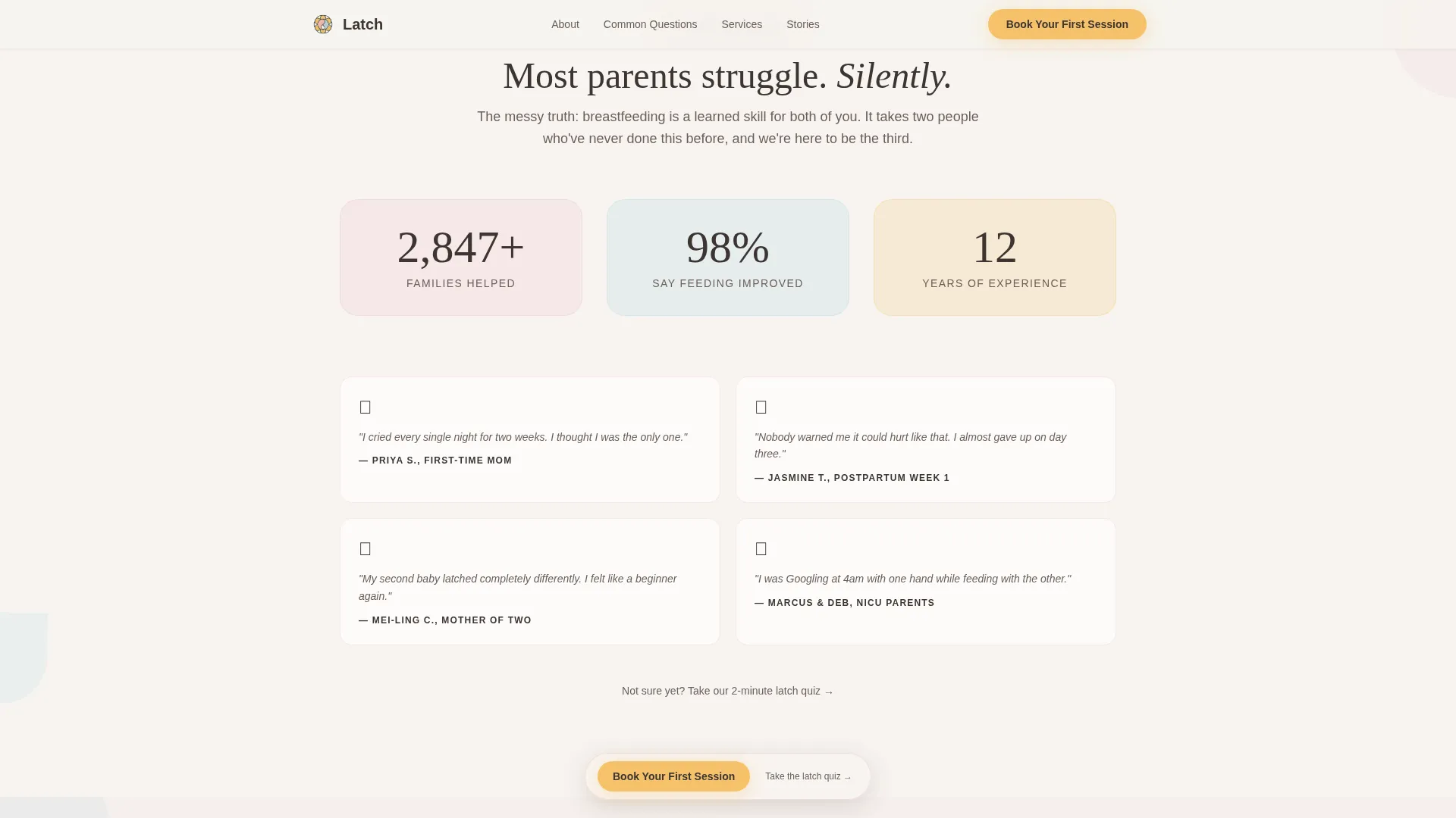 Maternity & Baby Care Booking Website Template