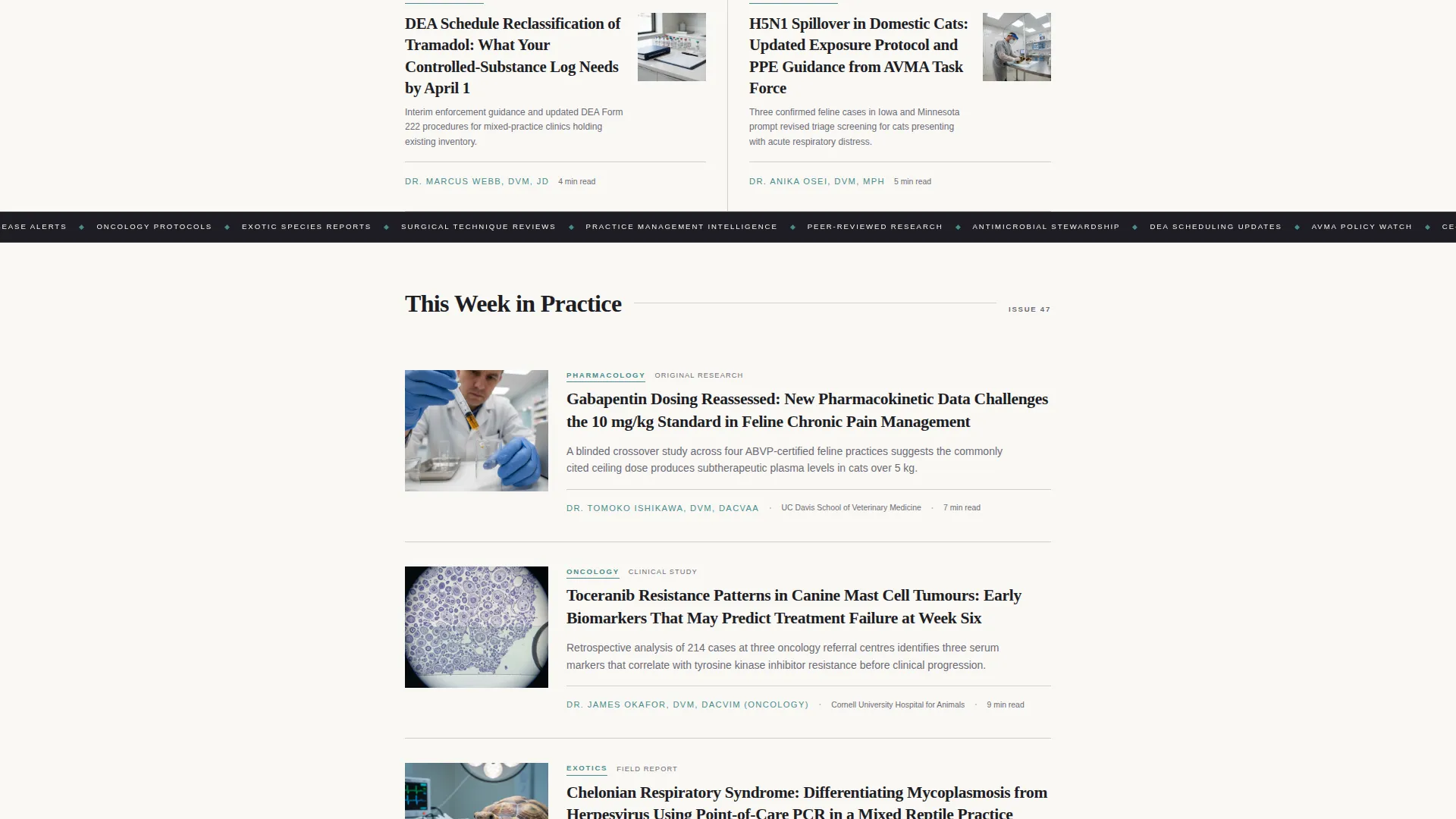 Veterinary News Blog Landing Page Template