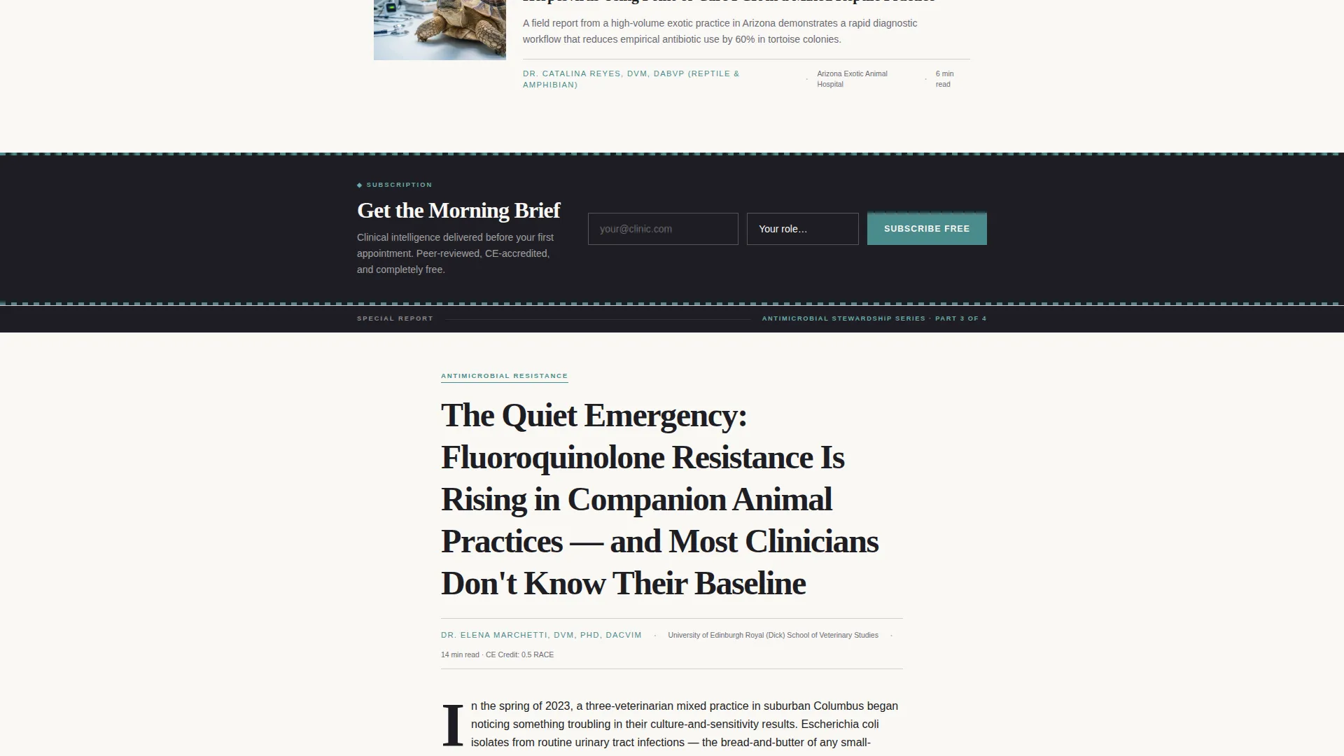 Veterinary News Blog Landing Page Template