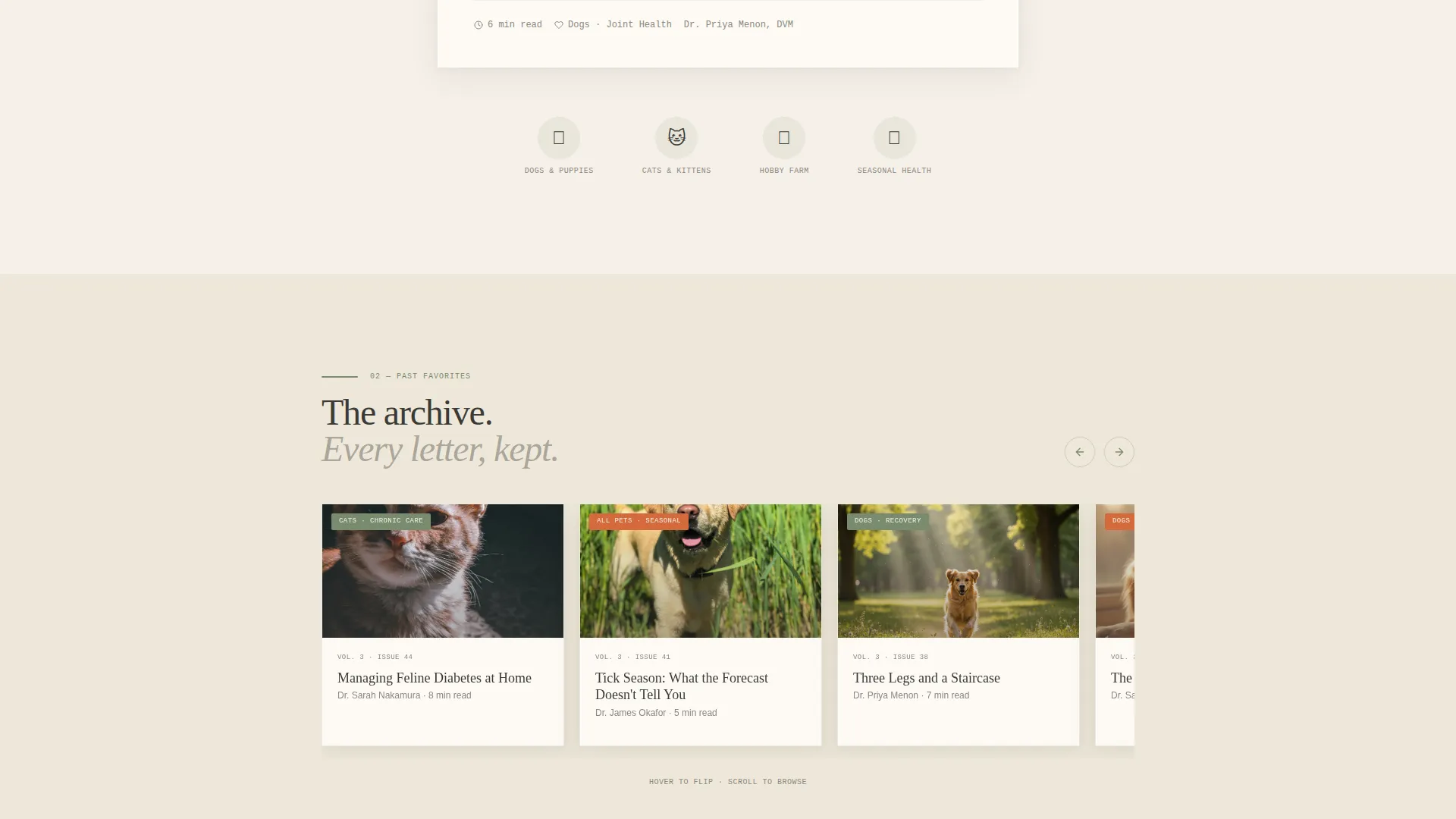 Veterinary Newsletter Landing Page Template