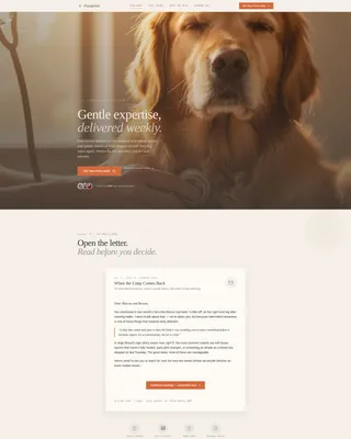 Veterinary Newsletter Landing Page Template