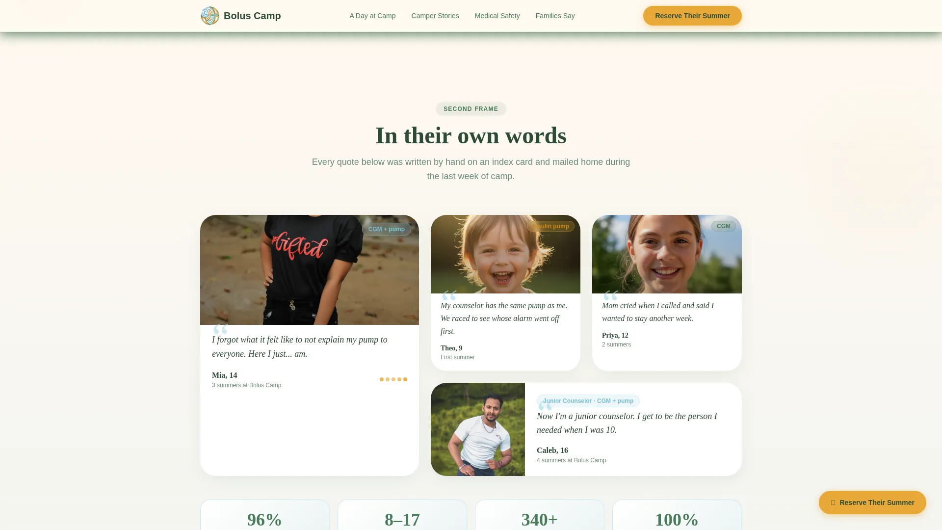 Expert Summer Camp & Outdoor Program Appointment Booking Website Template