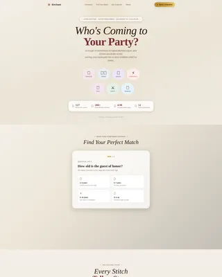 Kids Party & Entertainment Booking Website Template