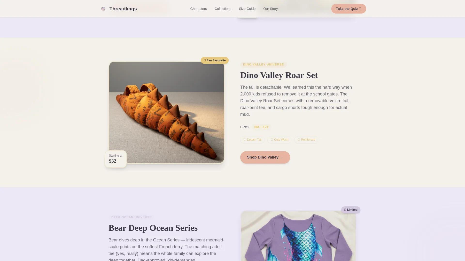 Kids Clothing Brand Professional Website Template