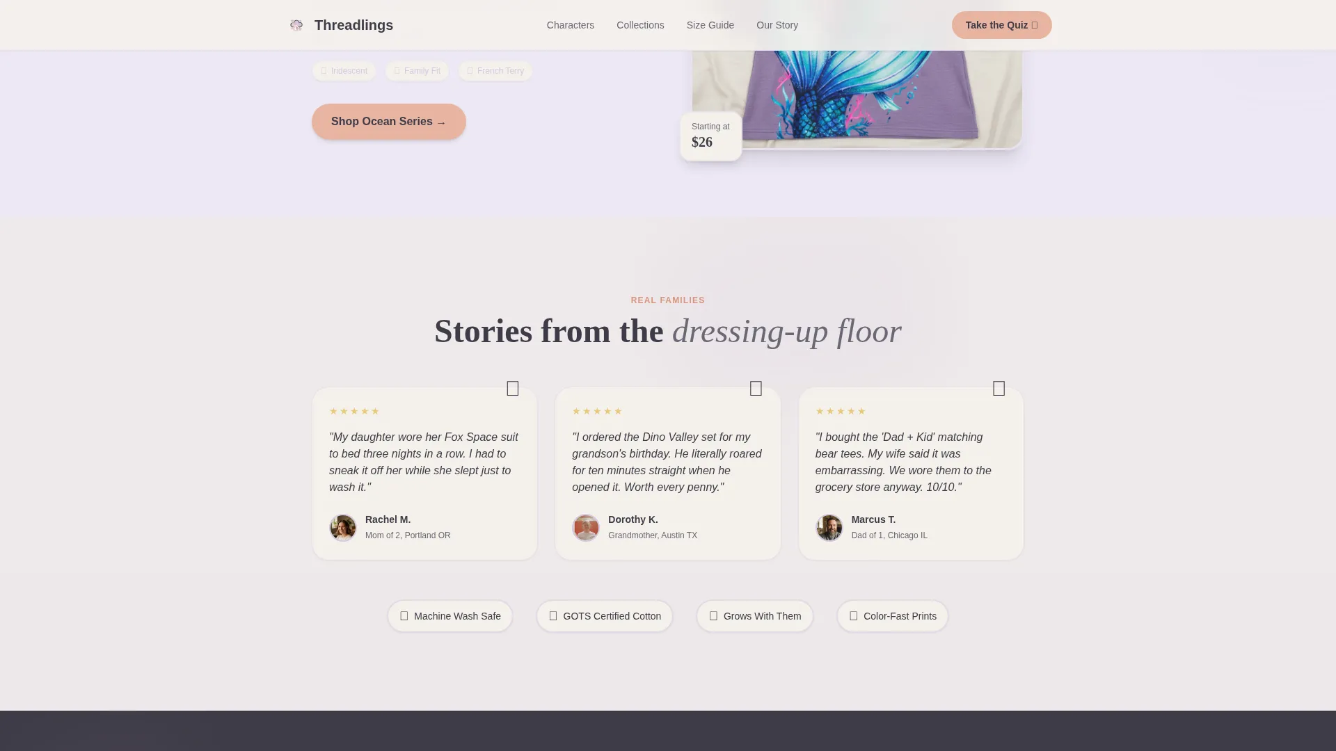 Kids Clothing Brand Professional Website Template