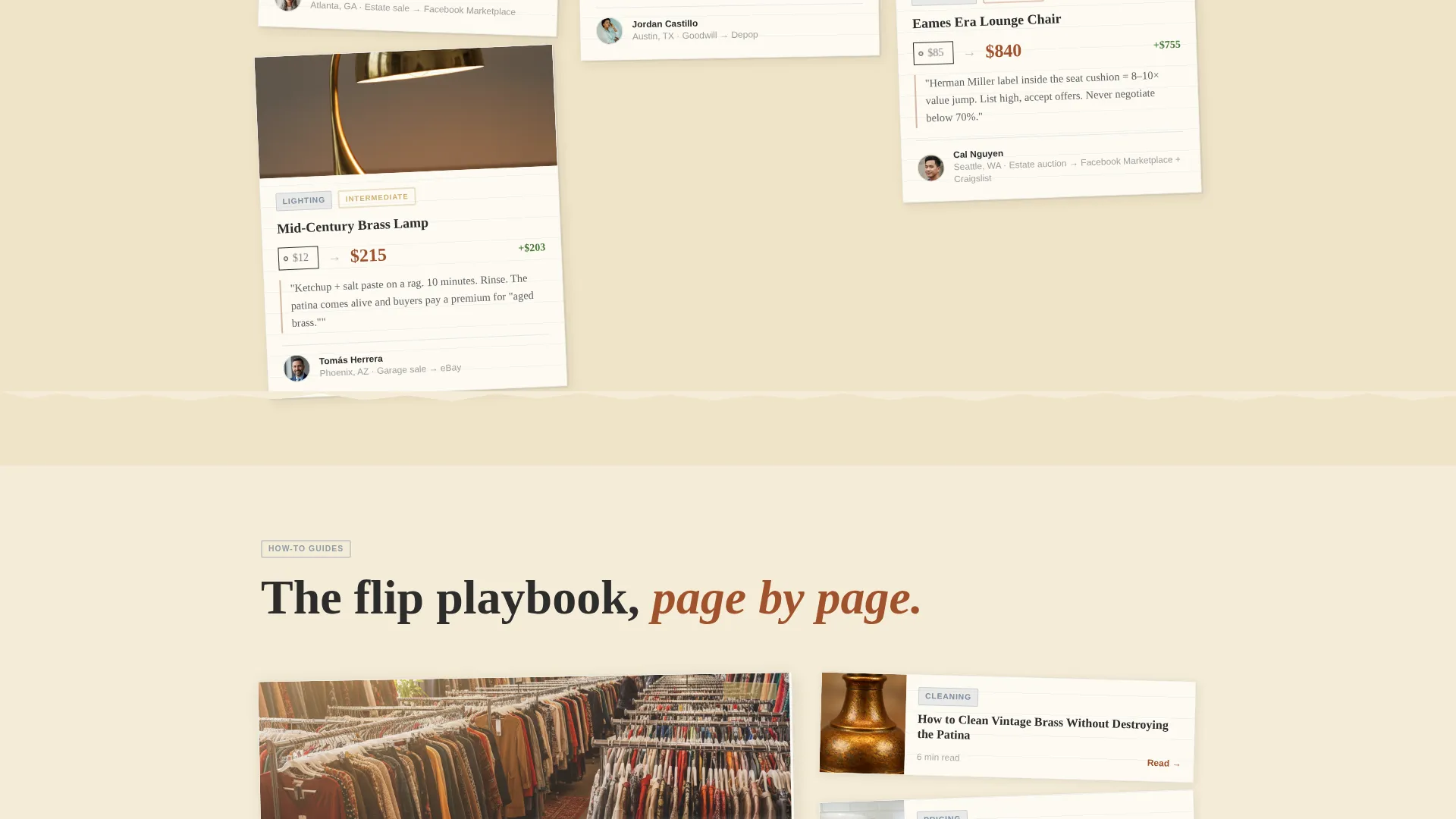 Thrift Flipping Blog Landing Page Template
