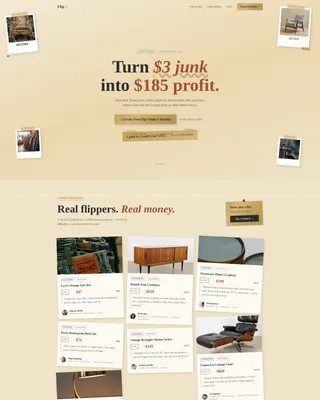 Thrift Flipping Blog Landing Page Template
