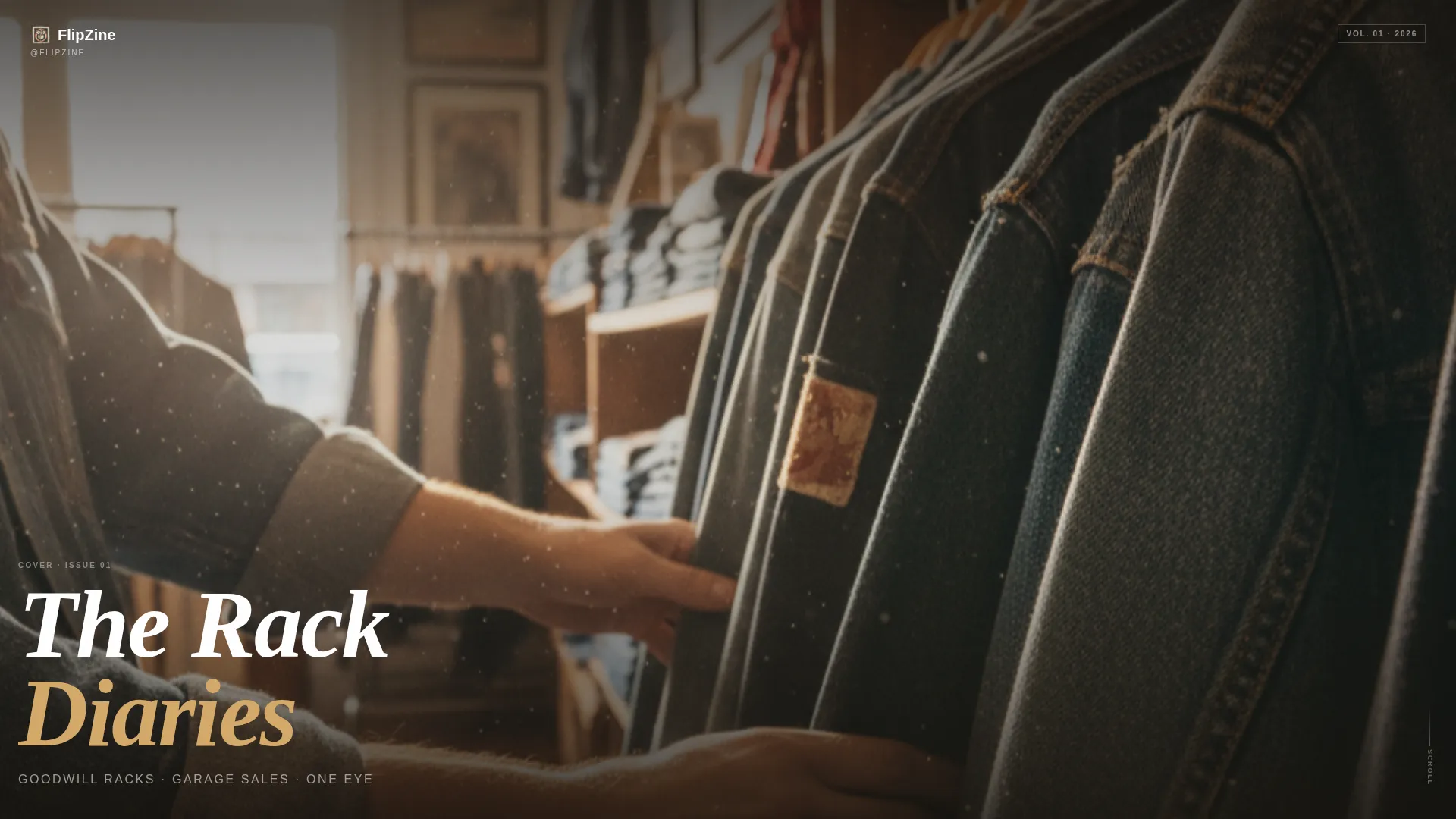Editorial Vintage Thrift Landing Page Template