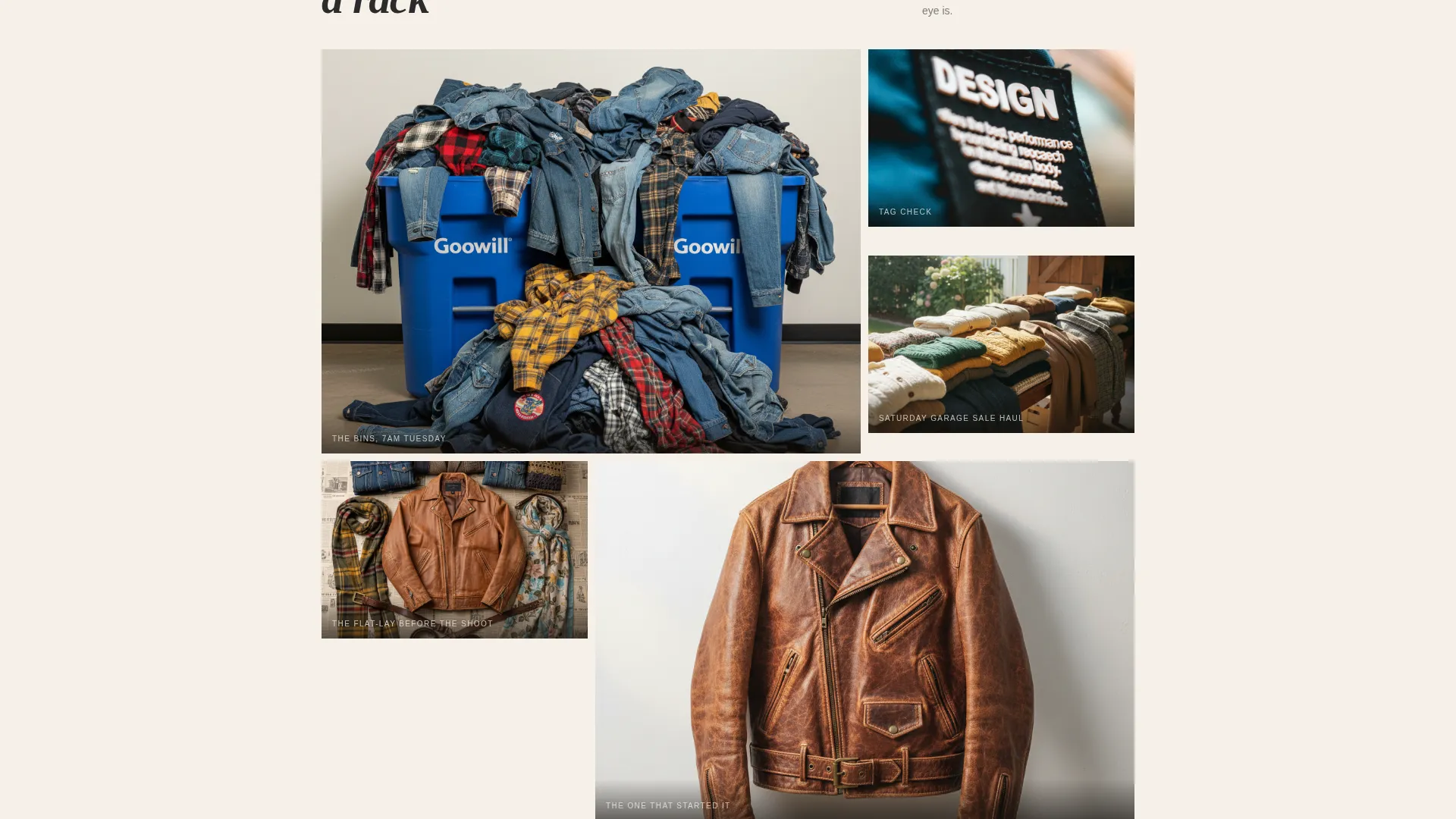 Editorial Vintage Thrift Landing Page Template