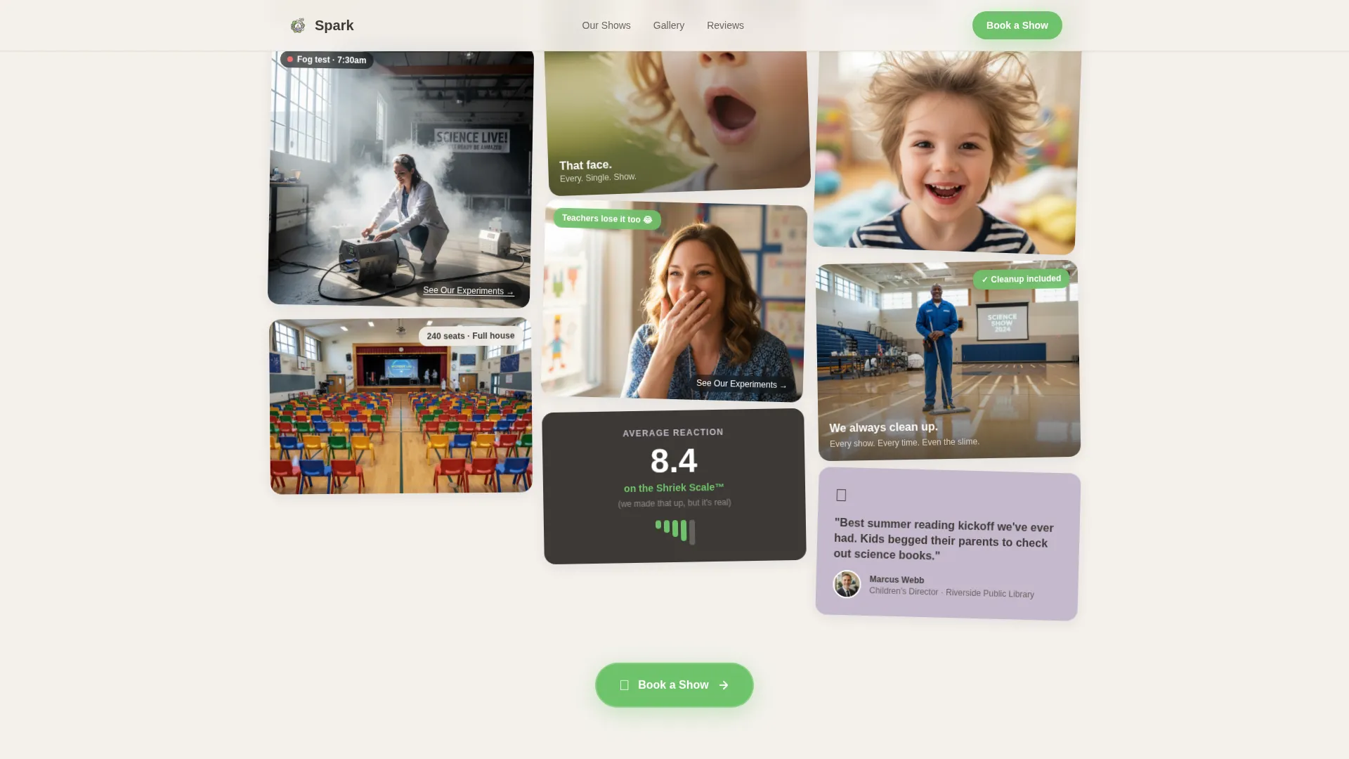 Kids Entertainment & Media Complete Booking Website Template