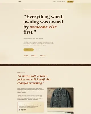 Vintage Thrift Flipping Community Landing Page Template
