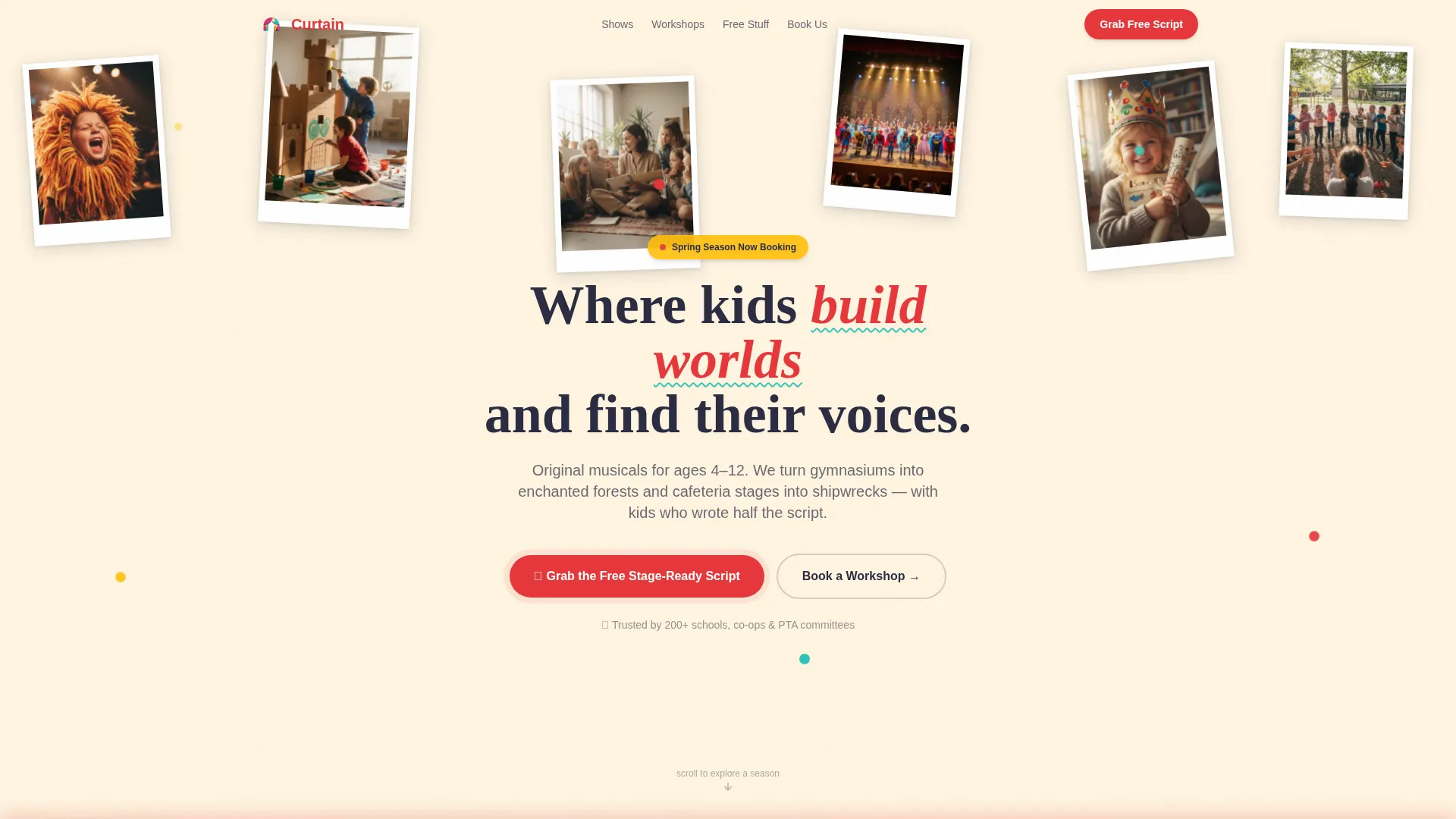 Kids Entertainment & Media Advanced Booking Website Template