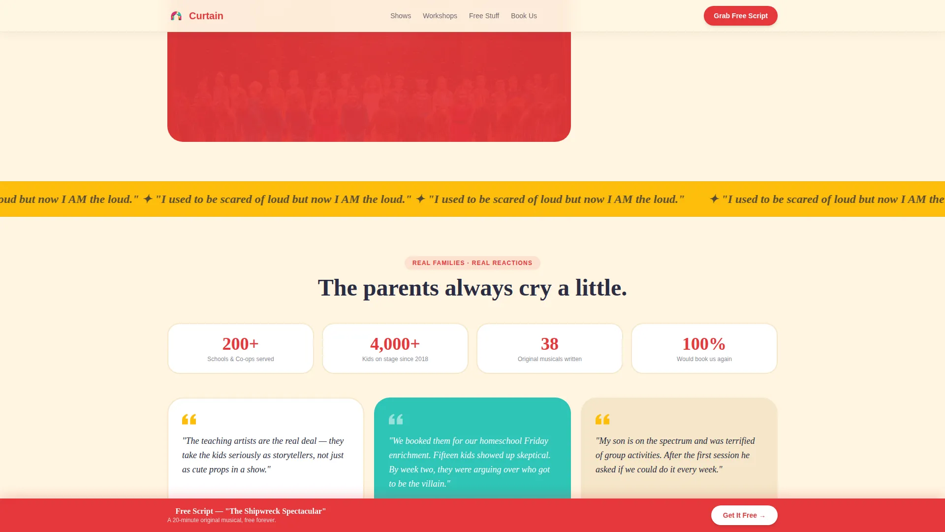 Kids Entertainment & Media Advanced Booking Website Template