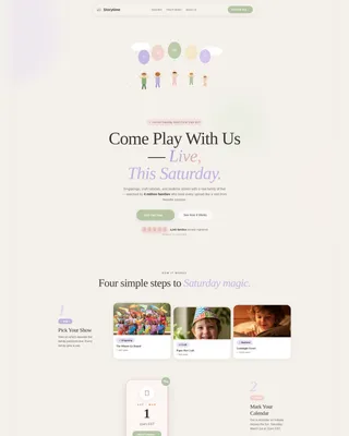 Kids Entertainment & Media Expert Booking Website Template