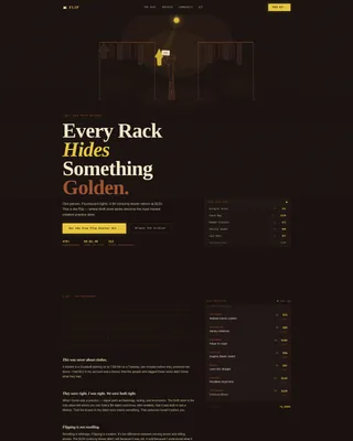 Cinematic Thrift Flipping Landing Page Template