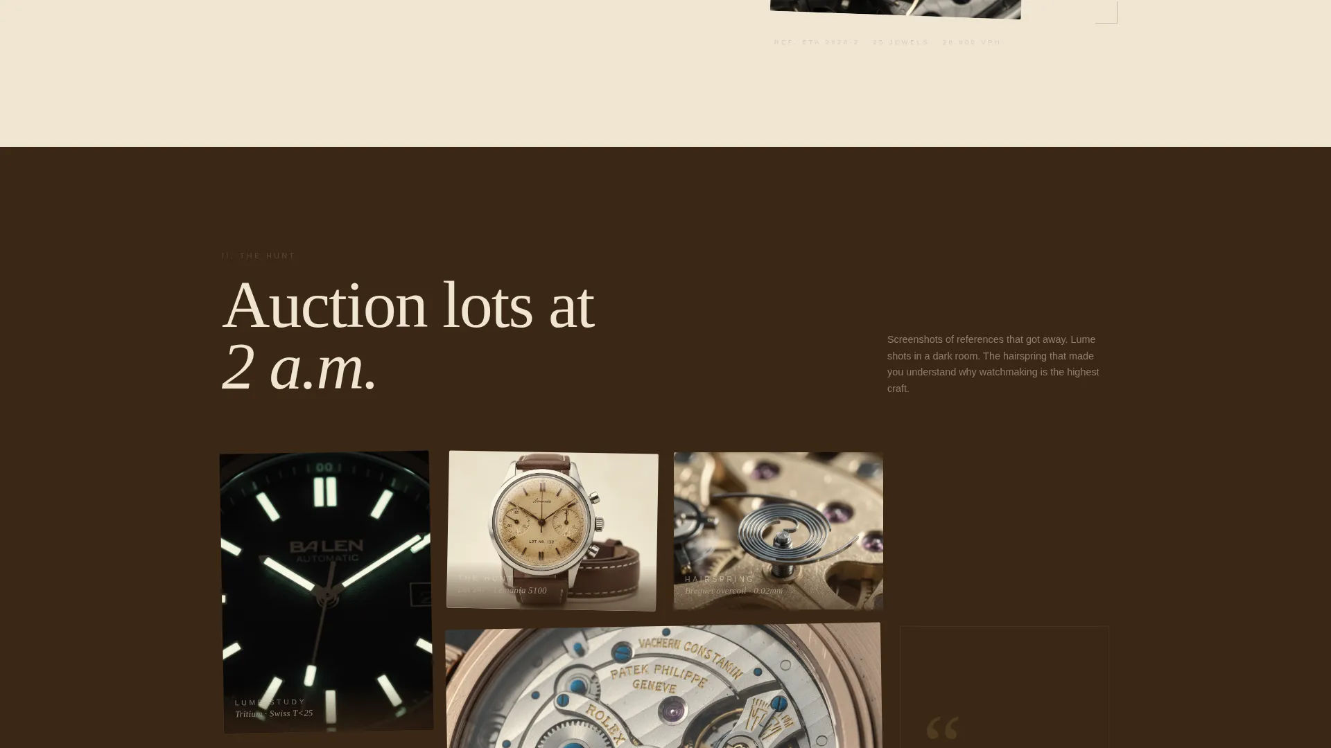 Horology & Watch Collecting Landing Page Template