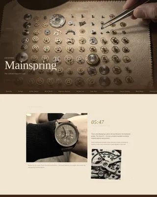 Horology & Watch Collecting Landing Page Template