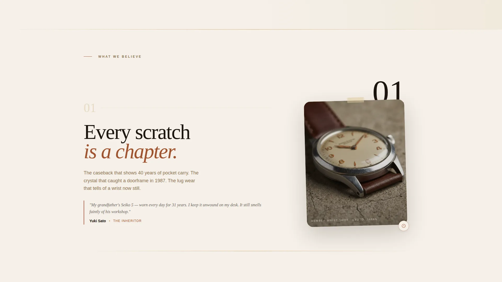 Watch Collecting Community Landing Page Template
