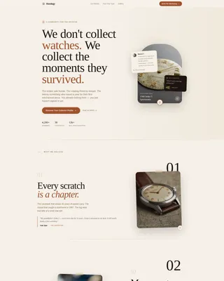 Watch Collecting Community Landing Page Template