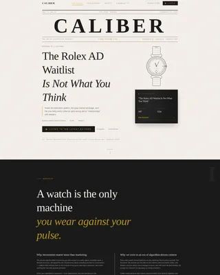 Horology Podcast Landing Page Template