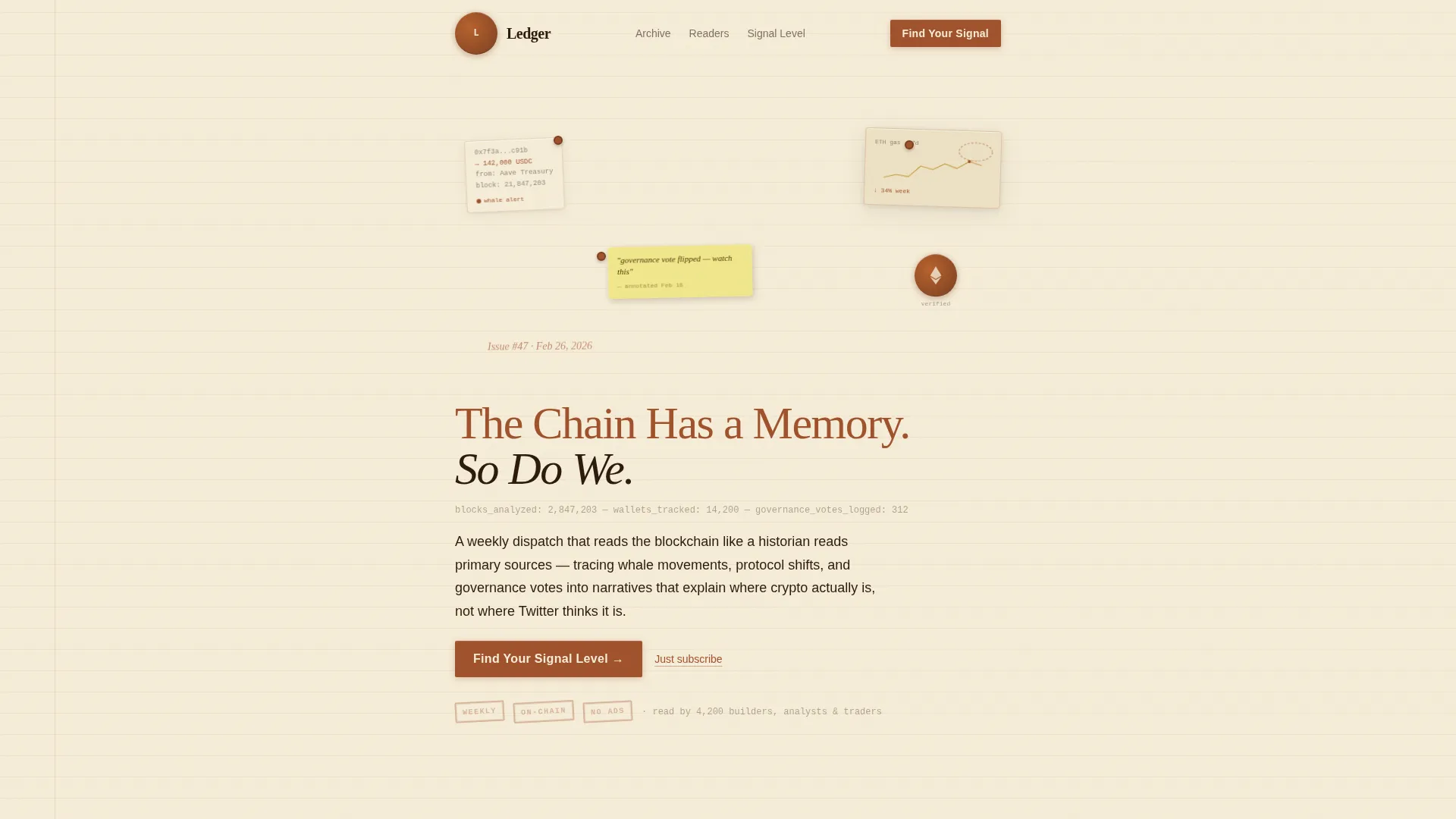 Crypto Newsletter Landing Page Template