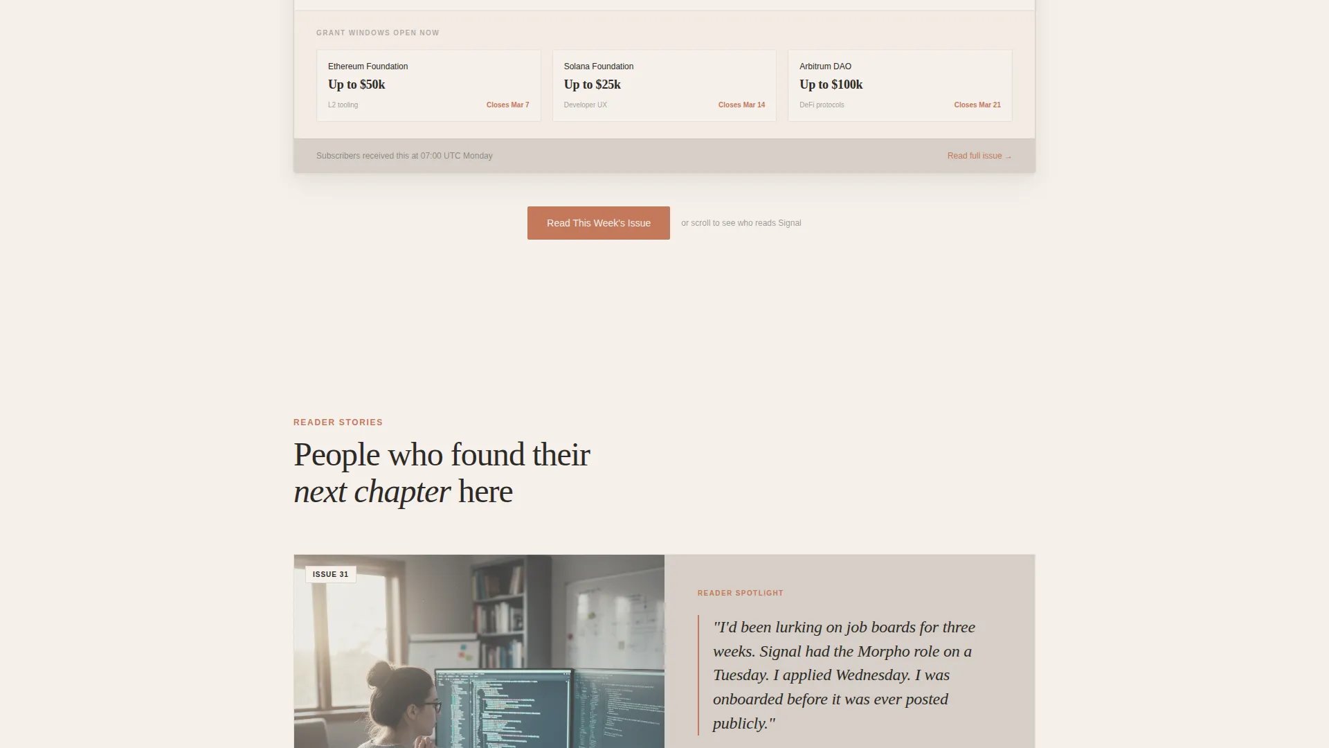 Web3 Jobs Newsletter Landing Page Template