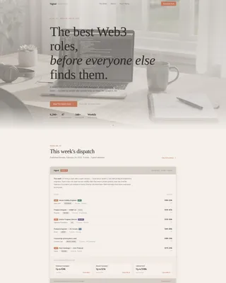 Web3 Jobs Newsletter Landing Page Template
