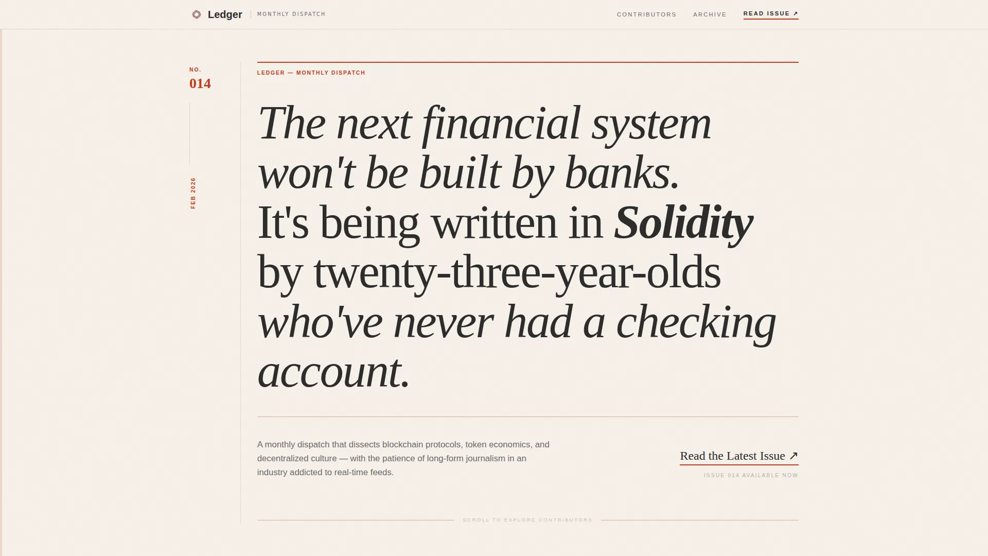 Web3 & Crypto Editorial Landing Page Template