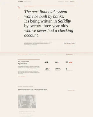 Web3 & Crypto Editorial Landing Page Template