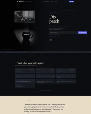 Editorial Crypto Newsletter Landing Page Template