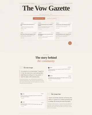 Wedding Community Forum Waitlist Landing Page Template