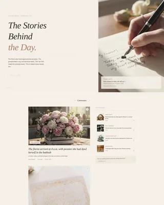 Elegant Wedding Editorial Landing Page Template