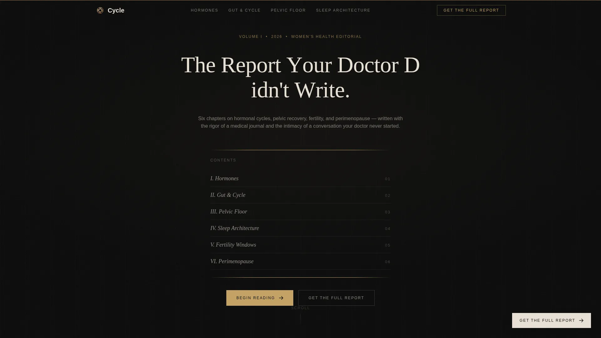 Women's Health Editorial Landing Page Template