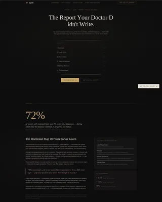 Women's Health Editorial Landing Page Template