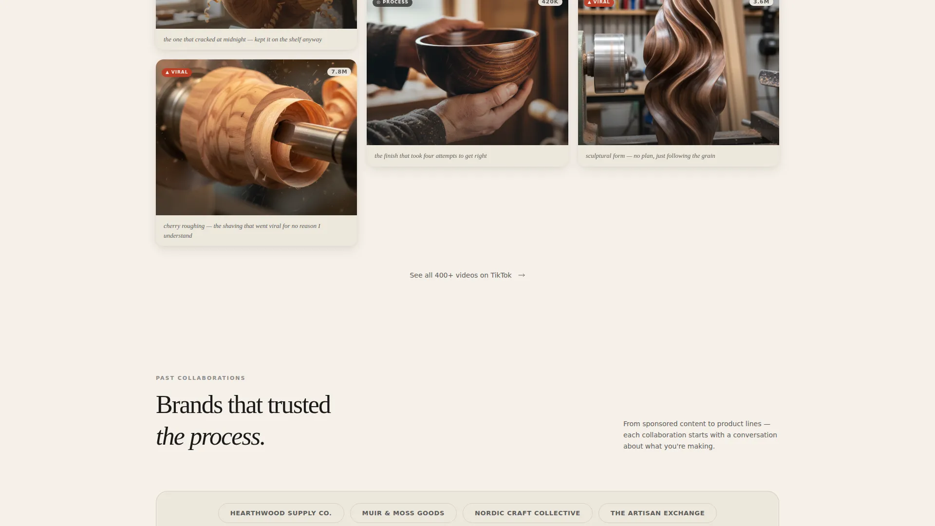 Woodturning & Lathe Work Content Professional Website Template