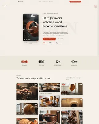 Woodturning & Lathe Work Content Professional Website Template