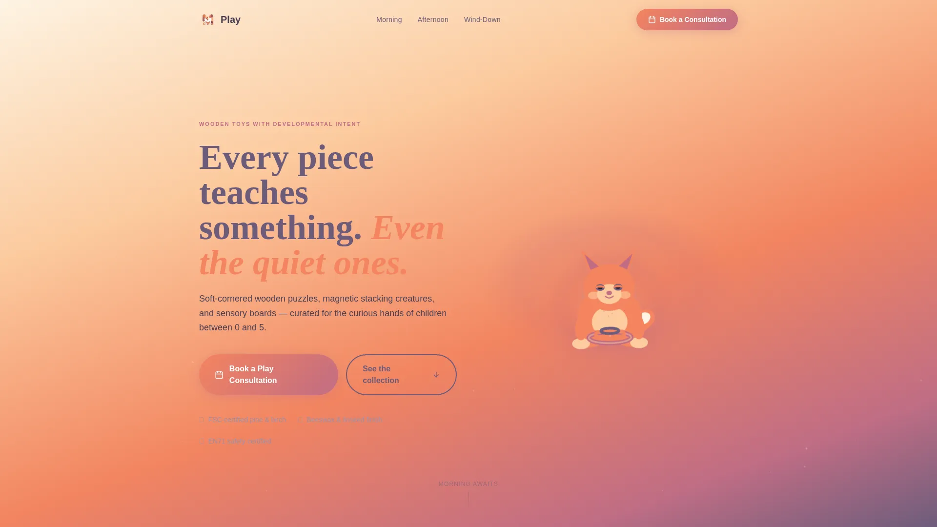 Toy & Baby Products Brand Booking Website Template
