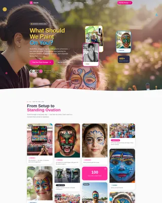 Kids Party & Entertainment Specialist Booking Website Template