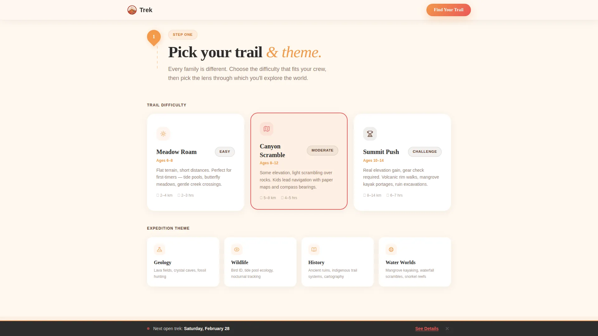 Specialist Family Travel & Experience Professional Website Template