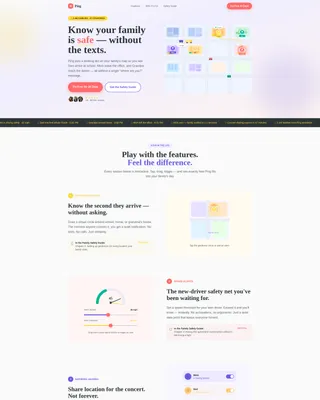 Playful Family Location Tracking App Landing Page