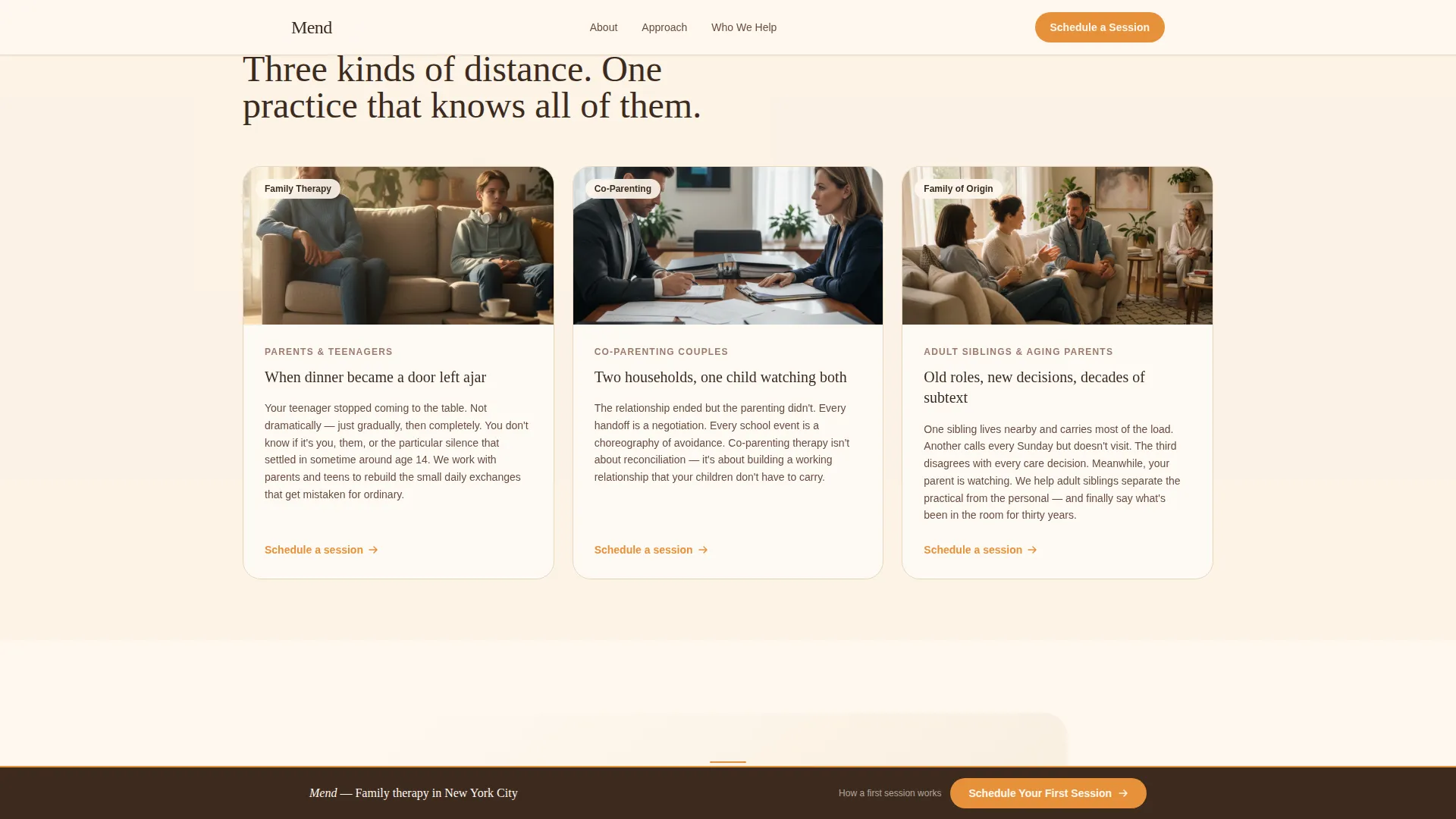 Family Counseling & Support Specialist Booking Website Template