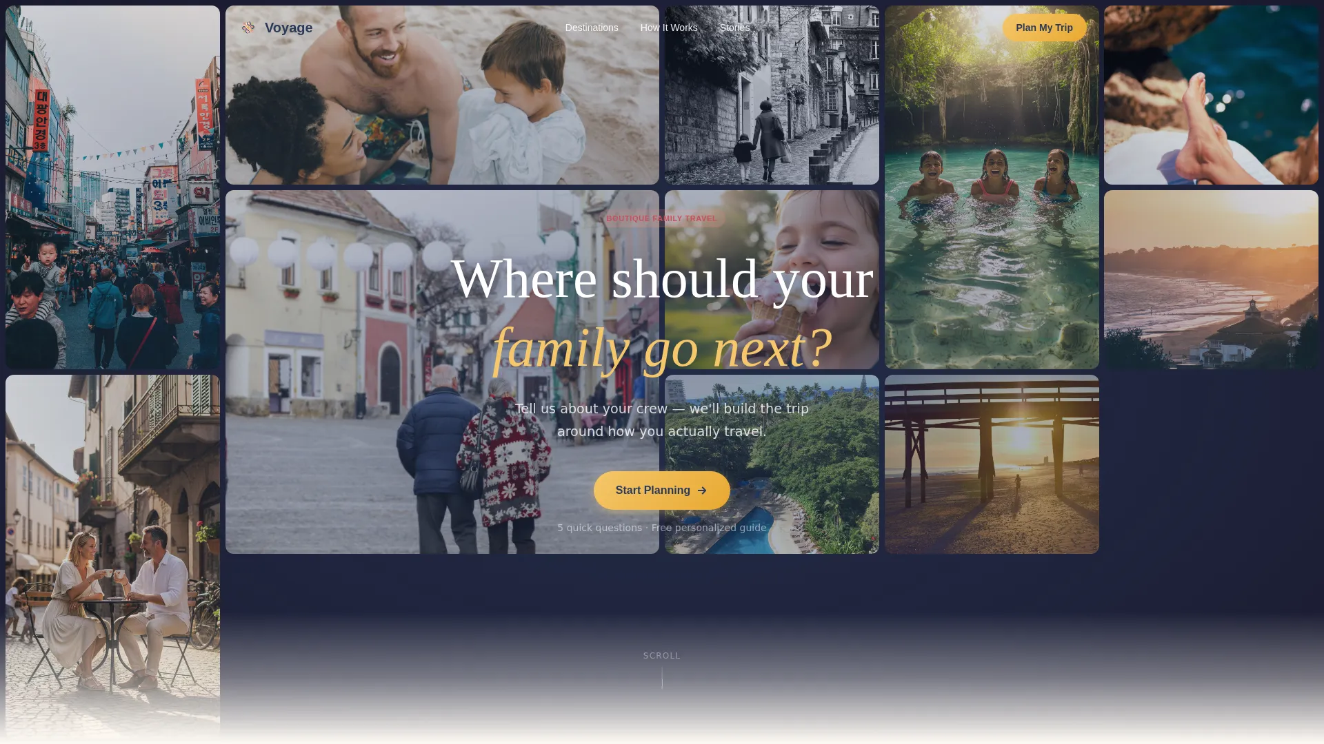 Complete Family Travel & Experience Appointment Booking Website Template
