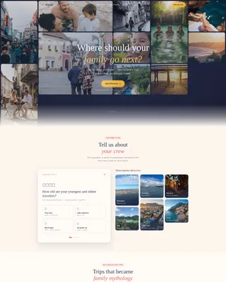 Complete Family Travel & Experience Appointment Booking Website Template