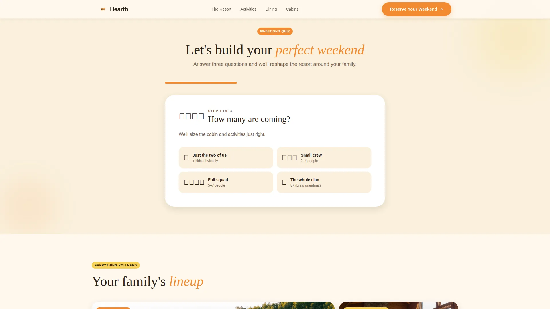 Family Travel & Experience Specialist Booking Website Template