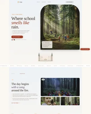 Forest Preschool Landing Page Template
