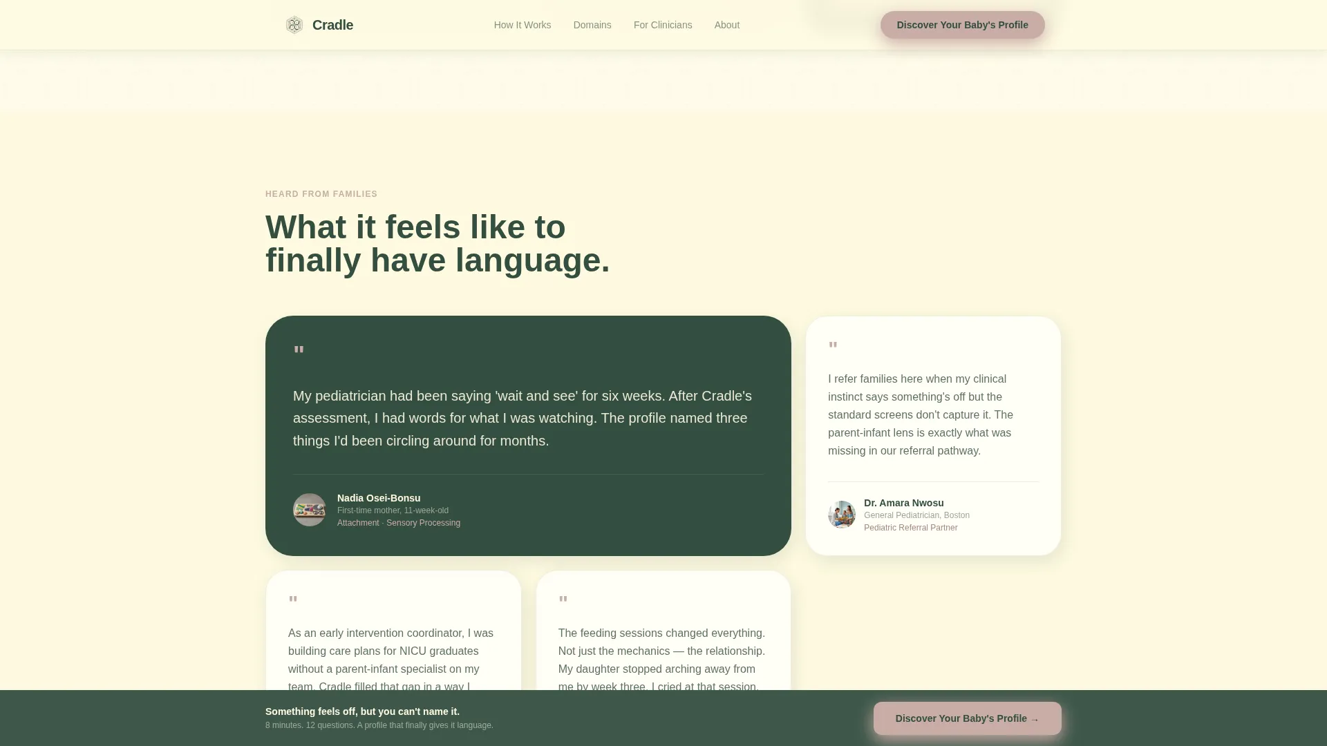 Infant Mental Health Quiz Landing Page Template