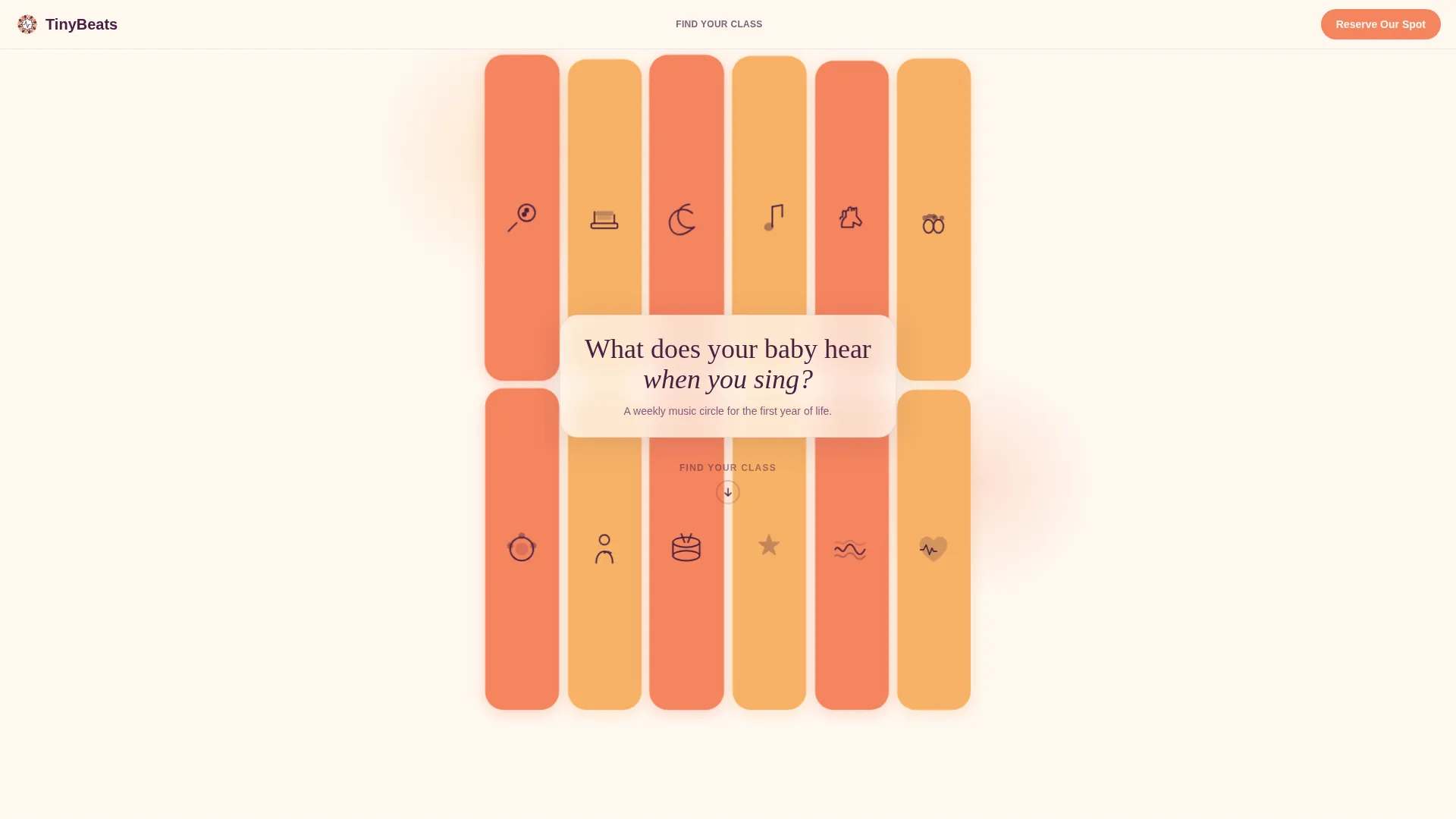Infant Music Landing Page Template for Baby Classes