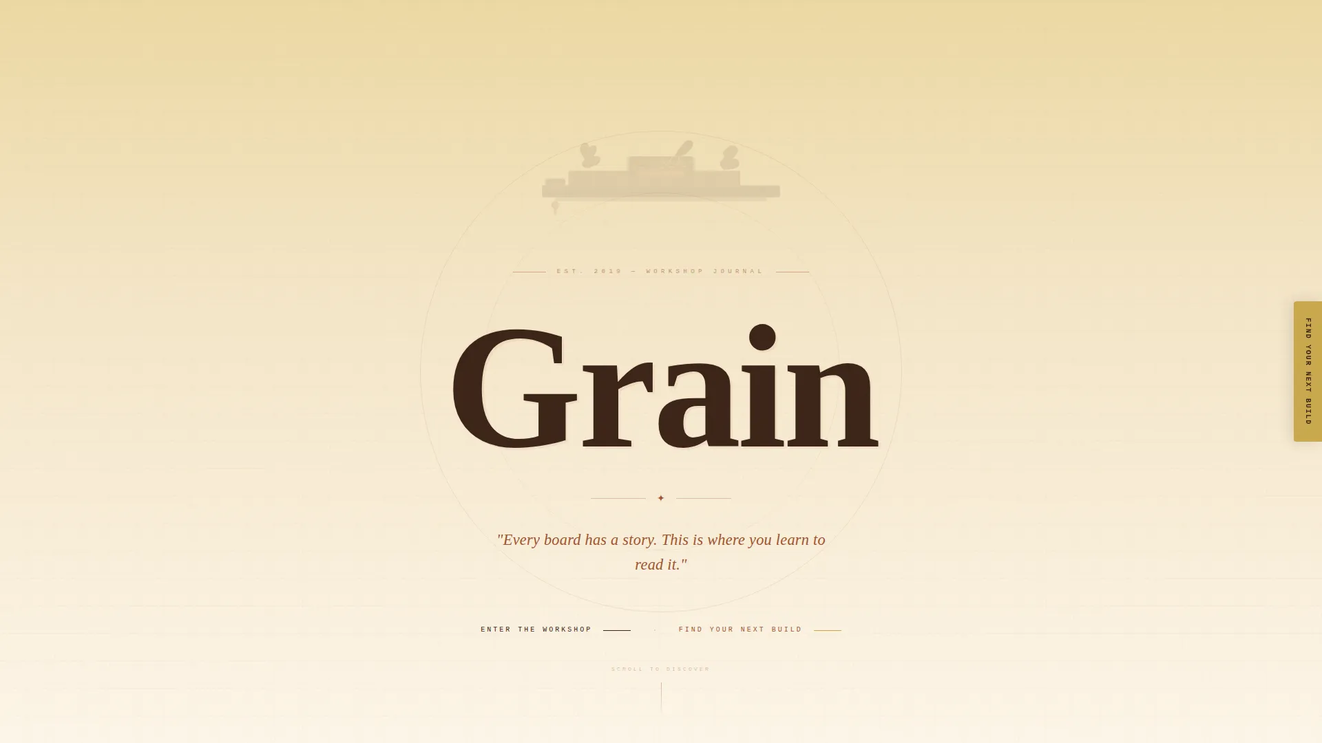 Rustic Woodworking Blog Landing Page Template