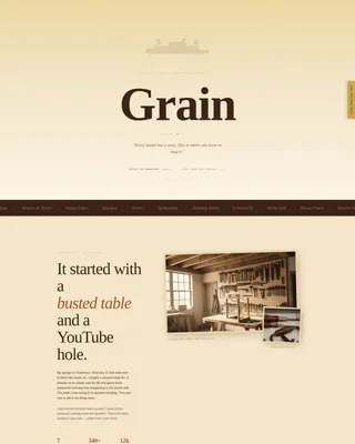 Rustic Woodworking Blog Landing Page Template