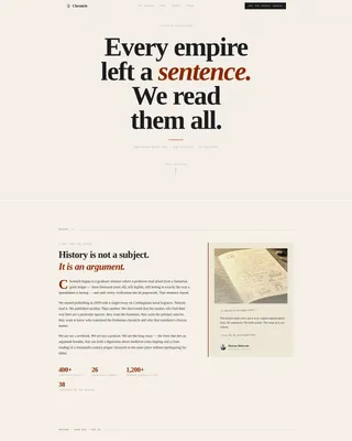 History & Culture Blog Portfolio Website Template